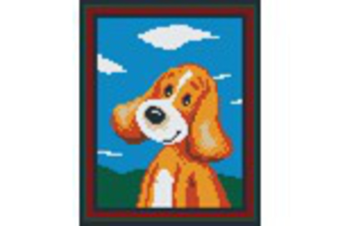 Happy Puppy Four [4] Baseplate PixelHobby Mini-mosaic Art Kit image 0
